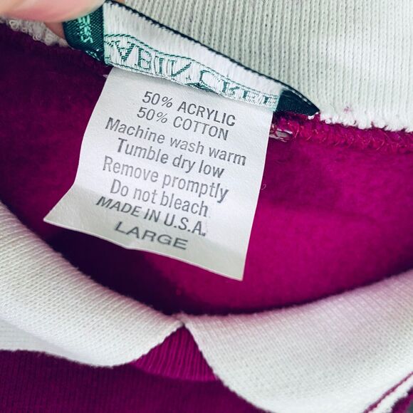 Cabin Creek Vintage Sweater Women Large Floral Puff Graphic Collared CottageCore - Picture 9 of 13